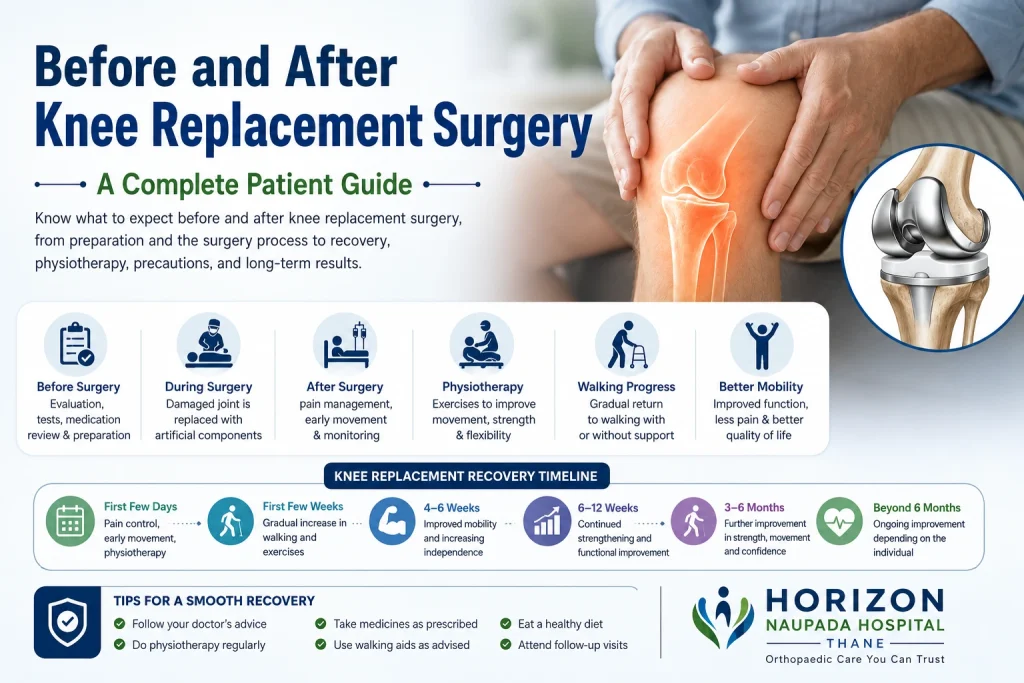 Before and After Knee Replacement Surgery