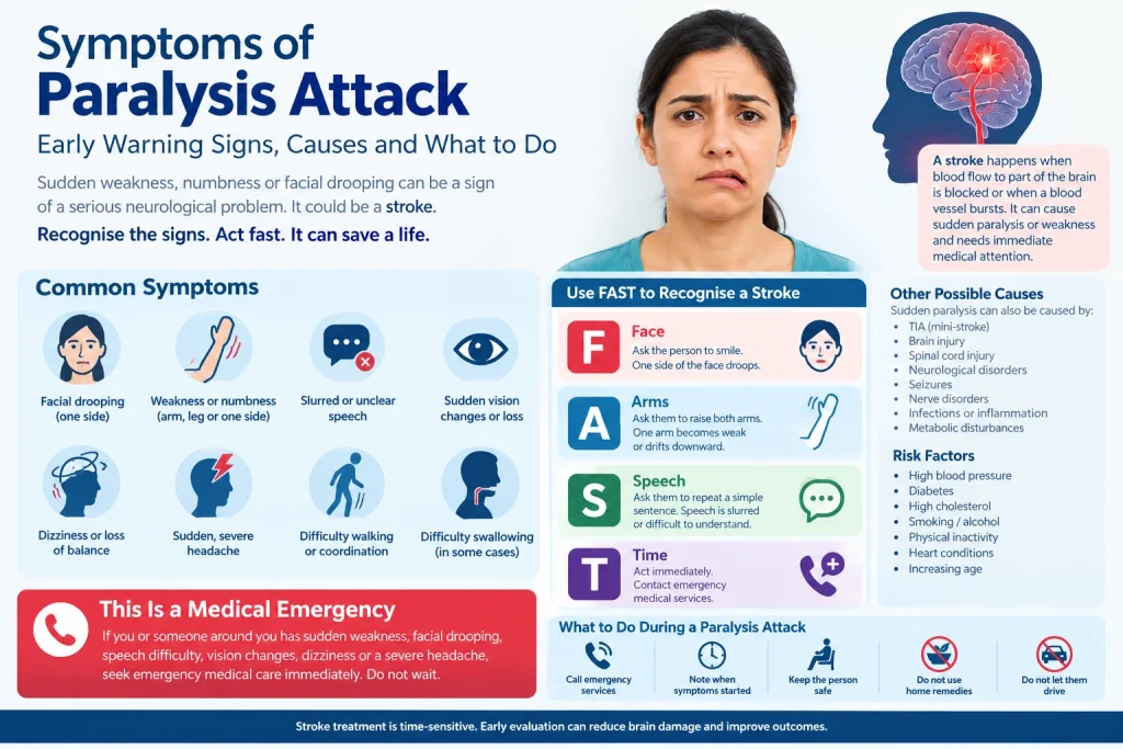 Symptoms of Paralysis Attack