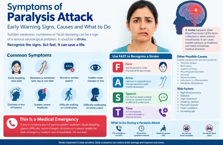 Symptoms of Paralysis Attack
